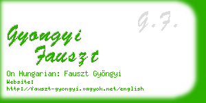gyongyi fauszt business card